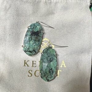 Kendra Scott Green Turquoise Drop Earrings